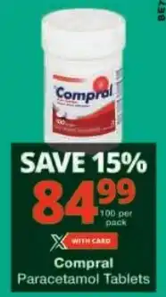 Checkers Compral Paracetamol Tablets offer