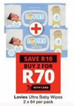 Checkers Lovies Ultra Baby Wipes offer