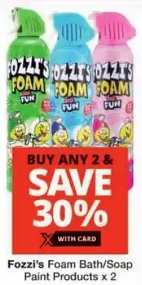 Checkers Fozzi's Foam Bath/Soap Paint Products offer