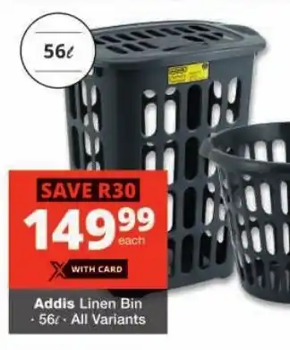 Checkers Addis Linen Bin offer