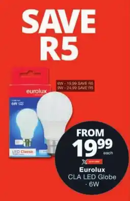 Checkers Eurolux CLA LED Globe offer