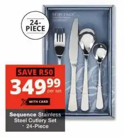 Checkers Sequence Stainless Steel Cutlery Set offer