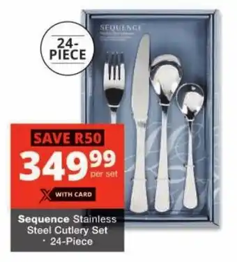 Checkers Sequence Stainless Steel Cutlery Set offer