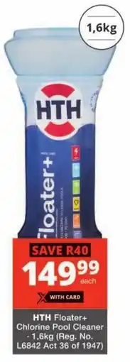 Checkers HTH Floater+ Chlorine Pool Cleaner offer