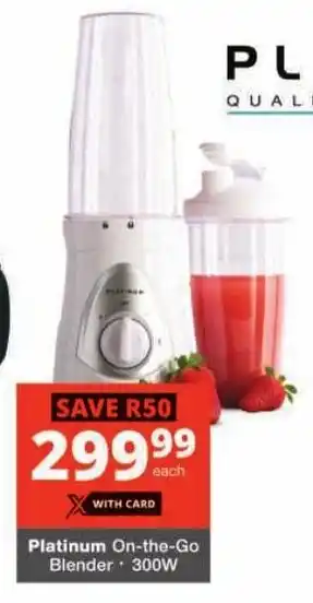 Checkers Platinum On-the-Go Blender offer