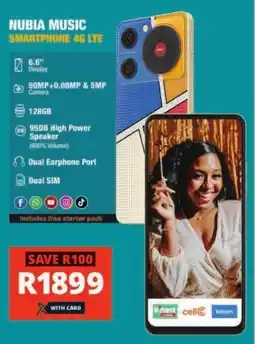 Checkers Nubia Music Smartphone 4G LTE offer