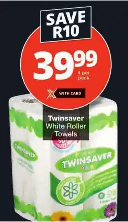 Checkers Twinsaver White Roller Towels offer