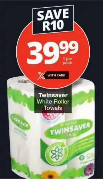 Checkers Twinsaver White Roller Towels offer