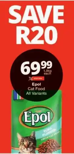 Checkers Epol Cat Food All Variants offer