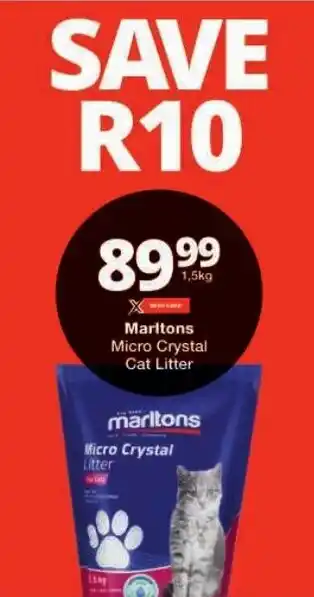 Checkers Marltons Micro Crystal Cat Litter offer