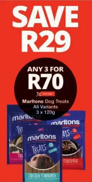 Checkers Marltons Dog Treats All Variants offer