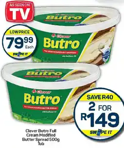 Pick n Pay Hypermarket Clover Butro Full Cream Modified Butter Spread offer