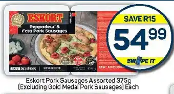 Pick n Pay Hypermarket Eskort Pork Sausages Assorted (Excluding Gold Medal Pork Sausages) offer