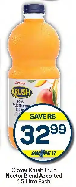 Pick n Pay Hypermarket Clover Krush Fruit Nectar Blend Assorted offer