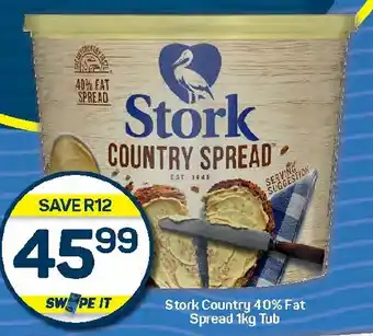 Pick n Pay Hypermarket Stork Country 40% Fat Spread Tub offer