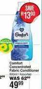 Dis-Chem Comfort Concentrated Fabric Conditioner Assorted-800ml offer