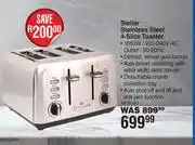 Dis-Chem Stellar Stainless Steel 4 Slice Toaster offer