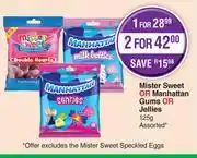 Dis-Chem Mister Sweet Or Manhattan Gums Or Jellies Assorted-125g offer