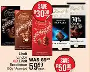 Dis-Chem Lindt Lindor Or Lindt Excellence Assorted-100g offer