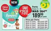 Dis-Chem Pampers Pants Value Pack Sizes 3-6-Per Pack offer