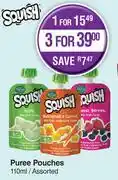 Dis-Chem Squish Puree Pouches Assorted-110ml offer