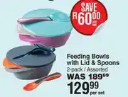 Dis-Chem Tommee Tippe Feeding Bowls With Lid & Spoons 2 Pack Assorted-Per Set offer