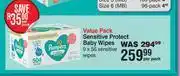 Dis-Chem Pampers Value Pack Sensitive Protect Baby Wipes 9 x 56 Sensitive Wipes-Per Pack offer