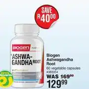 Dis-Chem Biogen Ashwagandha Root-60 Vegetable Capsules offer