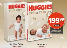 Checkers Huggies Extra Care Value Pack Disposable Nappies offer