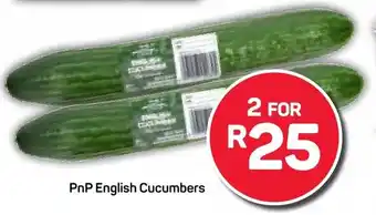 Pick n Pay PnP English Cucumbers offer