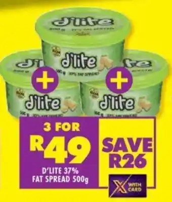 Shoprite D'lite 37% fat spread offer