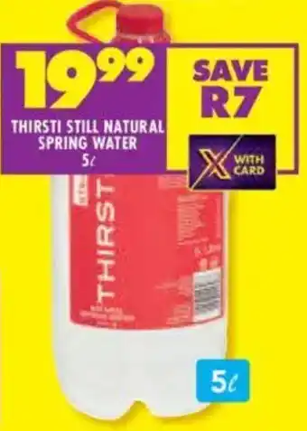 Shoprite Thirsti still natural spring water offer