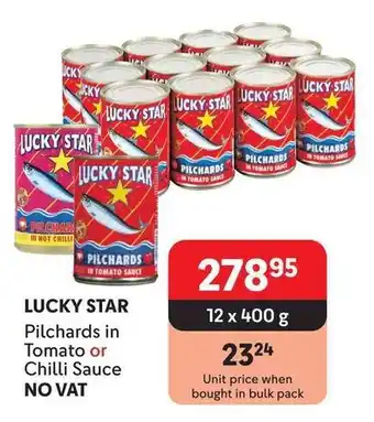 Makro LUCKY STAR Pilchards in Tomato or Chilli Sauce offer