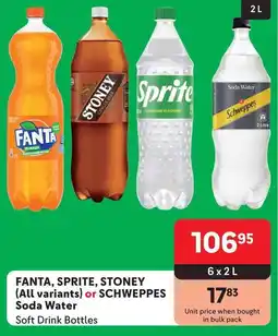 Makro FANTA, SPRITE, STONEY or SCHWEPPES Soda Water offer