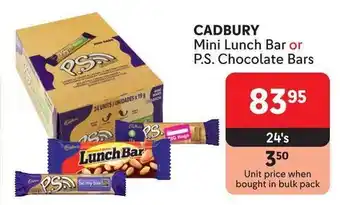 Makro CADBURY Mini Lunch Bar or P.S. Chocolate Bars offer