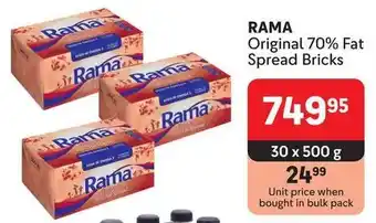 Makro RAMA Original 70% Fat Spread Bricks offer