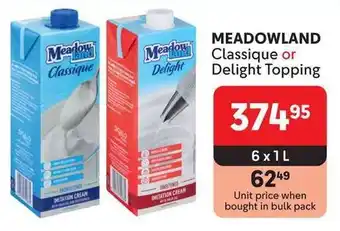 Makro MEADOWLAND Classique or Delight Topping offer