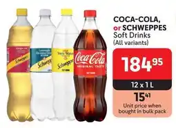 Makro COCA-COLA, or SCHWEPPES Soft Drinks offer