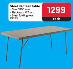 Makro Steel Canteen Table offer