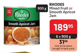 Makro RHODES Mixed Fruit or Smooth Apricot Jam offer