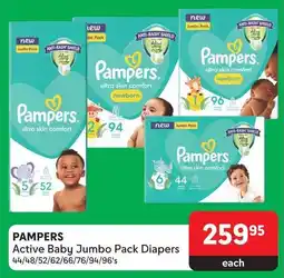 Makro PAMPERS Active Baby Jumbo Pack Diapers offer