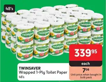 Makro TWINSAVER Wrapped 1-Ply Toilet Paper offer