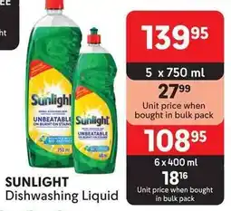 Makro SUNLIGHT Dishwashing Liquid offer