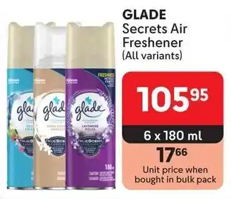 Makro GLADE Secrets Air Freshener offer