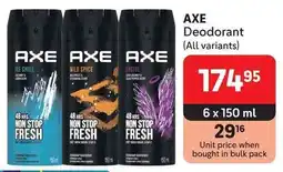 Makro AXE Deodorant offer