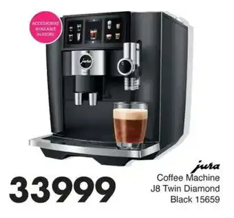 Save Jura Coffee Machine J8 Twin Diamond Black offer