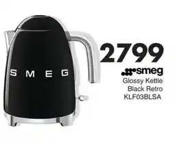 Save Smeg Glossy Kettle Black Retro offer