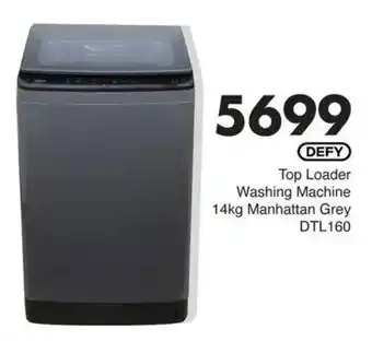 Save DEFY Top Loader Washing Machine Manhattan Grey DTL160 offer