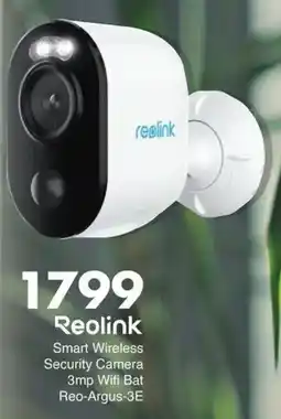 Save Reolink Smart Wireless Security Camera 3mp Wifi Bat Reo-Argus-3E offer