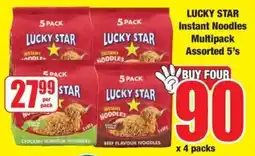 Boxer LUCKY STAR Instant Noodles Multipack Assorted offer